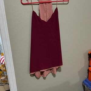 Elegant Pink and Red Women's Skirt